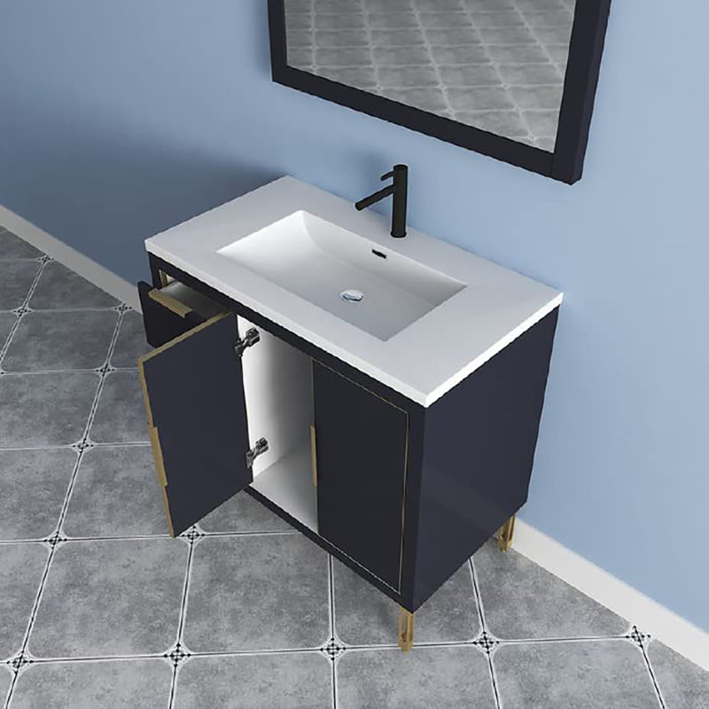 35.44'' Single Bathroom Vanity with Top