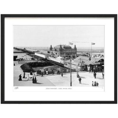 Southport, The Pier 1902 by Francis Frith - Single Picture Frame Print