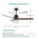 Bertrande 52 inches LED Ceiling Fan with 3 Wood Blades and Remote Control