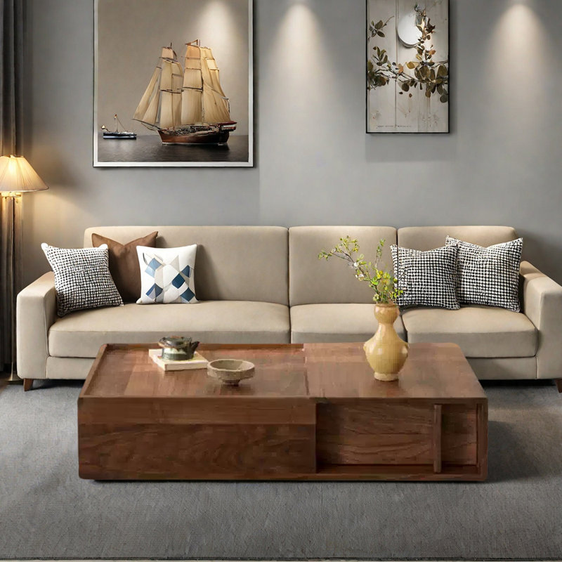 table basse en noyer massif