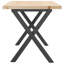 Coffee Table X-Frame Solid Wood Pine And Steel-1610029517