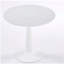 Ensemble de salle à manger 1 + 4,5pièces, table de salle à manger à pieds en métal de style Mid-Century pour 4 à 6 personnes avec plateau en panneau de fibres à densité moyenne, table de salle à manger à piédestal, table basse de loisirs, blanc