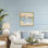 Cadre flottant Boat Waves Sun Rays Beach Days, design par Audrey Jeanne Roberts
