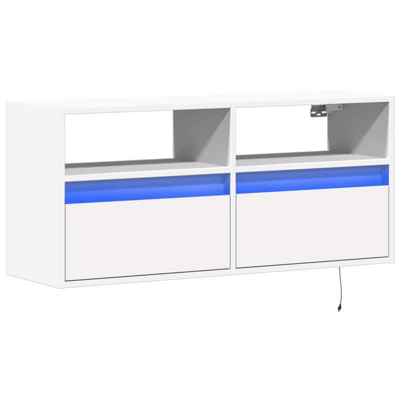 Dallton Unfinished TV Stand, White, 100cm