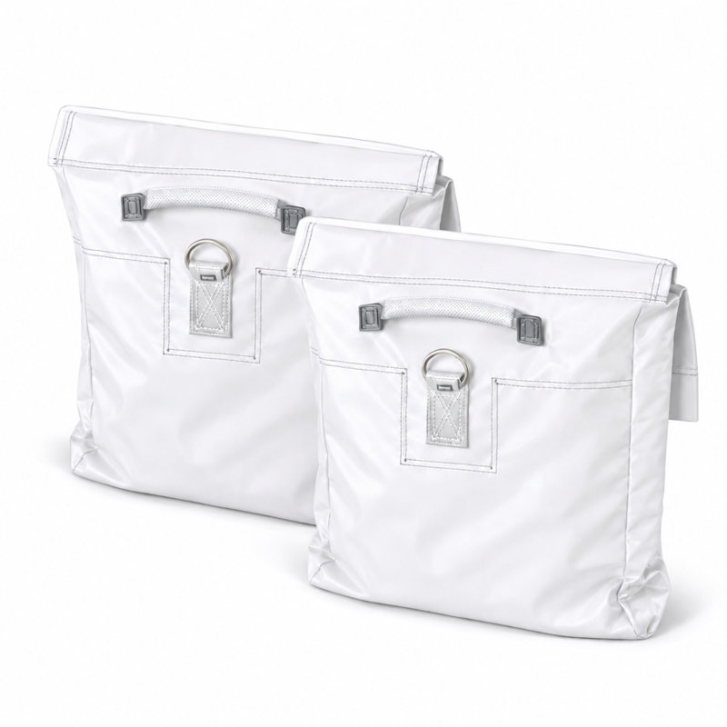 Sacs de sable et poids d'ancrage gonflables blancs Moose Supply, en vinyle résistant, capacité de 22,7 kg chacun, paquet de 2