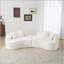 Canapé épuré à quatre places à compression complète Boneless, tissu en peluche et canapé compact sans assemblage-1278548325