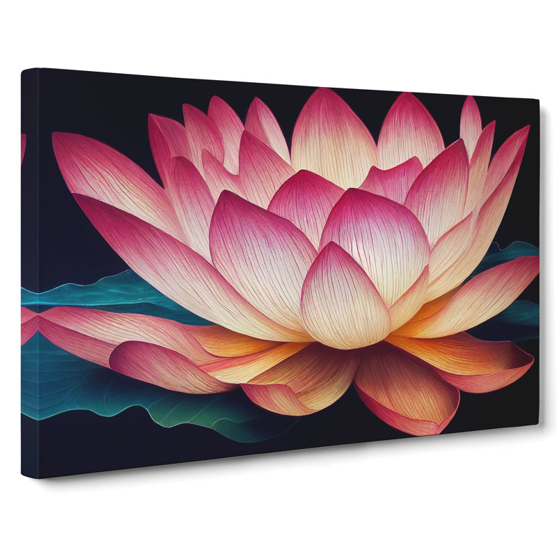 Sumptuous Lotus Flower - Wrapped Canvas