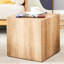 Table basse rectangulaire, plateau spacieux, style carré contemporain, teinte bois, option décorative