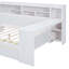 Lit de jour en bois multifonctionnel avec tablettes de rangement, 2 tiroirs de rangement et bureau d'étude-1175765702-1175765696