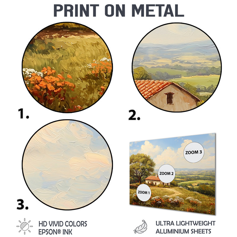 Texas Ranch Horizon I - Landscapes Metal Wall Art, Texas Metal Print, 30" H x 40" W