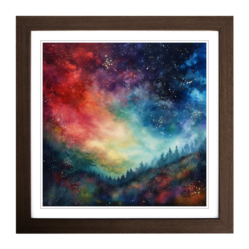 Single Picture Frame Print on Wood, Walnut