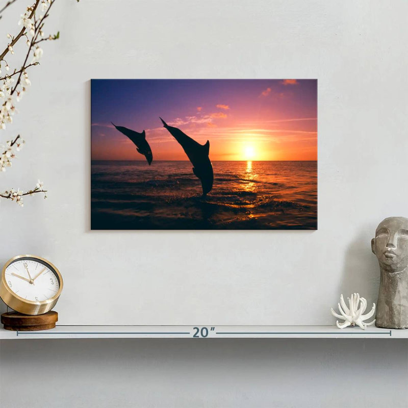 Brampt Dancing Bottlenose Dolphins, 8" H x 12" W