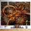 Abstrait art mural sur toile, impression fractale orange foncé - Fleur fractale orange foncé-35109496-35109497