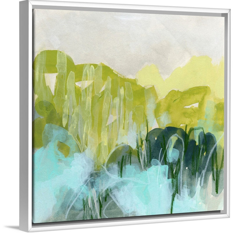 «Marsh Crest I» par June Erica Vess - reproduction de photo, H 26 po x l 26 po x P 1,75 po, Cadre blanc