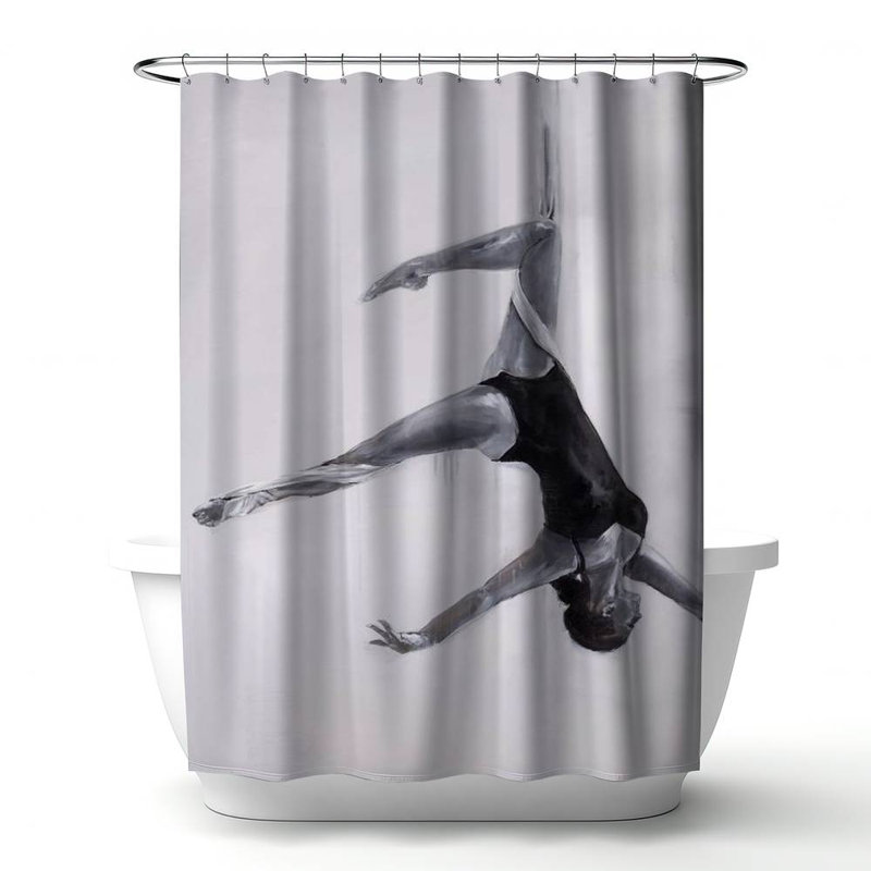 Shower Curtain SP34 – Polyester Shower Curtain, Dye Sublimation Print, 71" W × 74" L