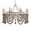 Madeleine 8 - Light Wagon Wheel Chandelier with Beaded Accents