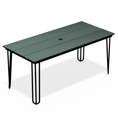 Polystyrene 66.9'' L Outdoor Dining Table
