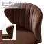 Fauteuil d'appoint moderne Leona 29 po H en velours avec dossier capitonné-749159668