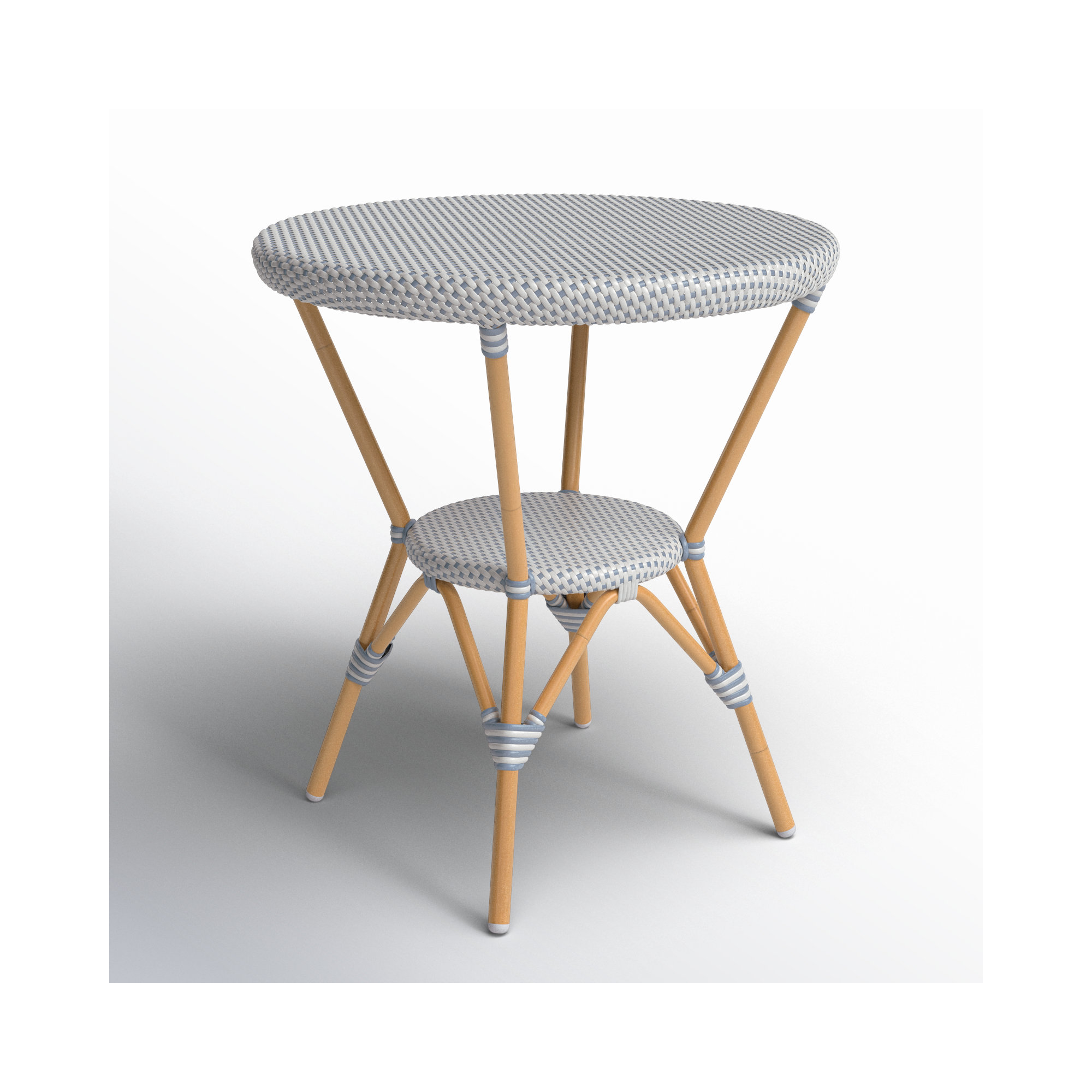 Ellie Bistro Table, Blue/White