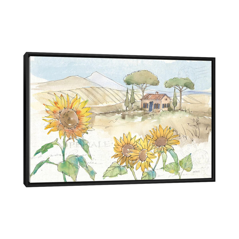 «Tuscan Elegance III», reproduction sur toile tendue, H 18 po x l 26 po x P 1,5 po, Toile avec cadre noir, Pas de tapis