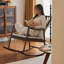Chaise berçante de salon en bois massif