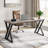 55 Inches Modern Writing Desk With Z-Shaped Metal Legs-952258783