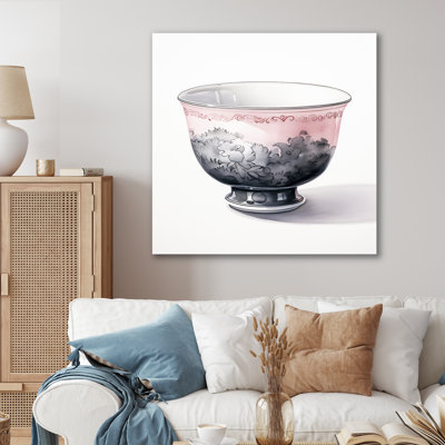 «Pink Chinese Teacup Delight II», art mural Chine