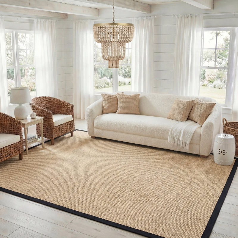 Trinidad Natural Fiber Sisal Pile Solid Color Rug, Rectangle 8' x 10'