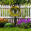 Porte-dévidoir de jardin avec boyaux d'ancrage