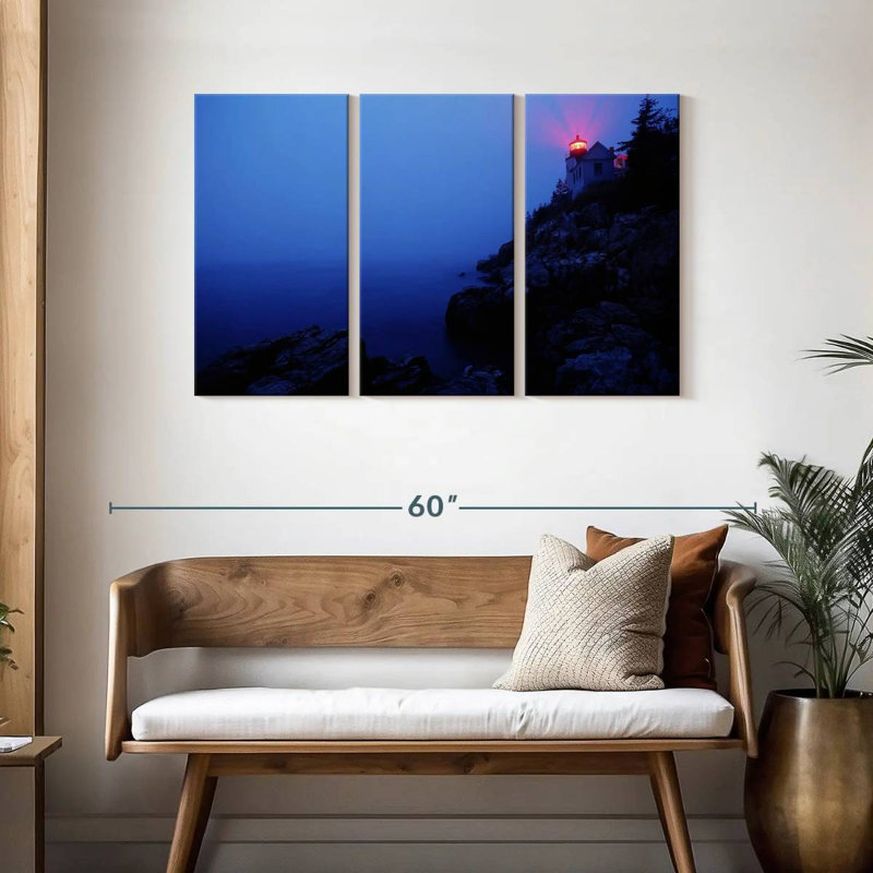 Gillard Acadia Lighthouse, 28" H x 45" W