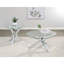 Table basse chromée en verre trempé