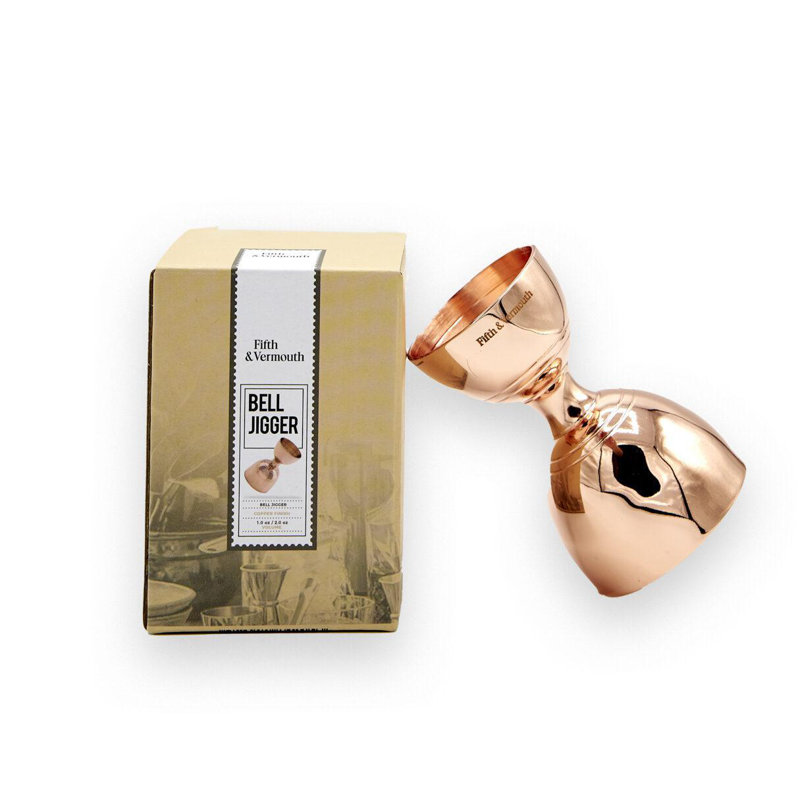 Bell Jigger (1 oz / 2 oz), Plaqué cuivre