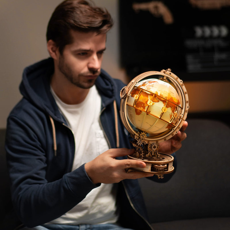 Annmaria Wood Tabletop Globe