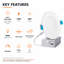 Luminaire encastré DEL ultramince Euri Lighting de 10 cm (4 po), 10 W, 600 lm, équivalent à 60 W, température de couleur de 5 CCT, homologué IC, JA8, ETL