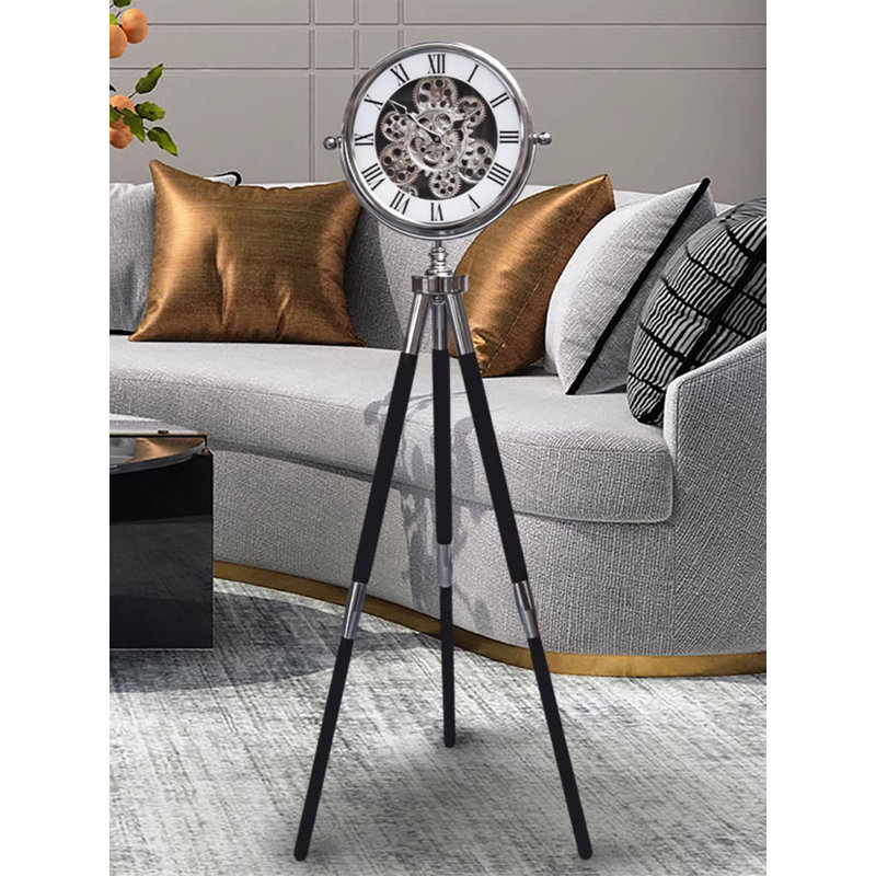 Horloge de trépied élégante avec métal galvanisé pour la décoration du vestibule