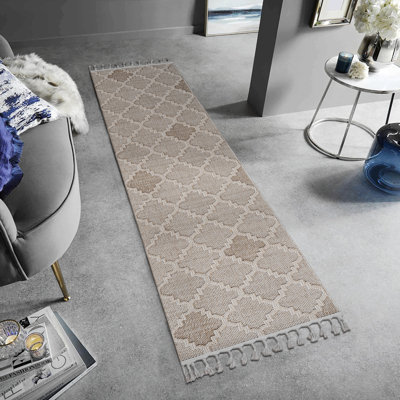 Tapis d'intérieur / extérieur crème / treillis, collection