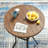 Raniesha Round Metal Outdoor Bar Table With Umbrella Hole , 27.6'' in. W 27.6'' in. D-1615511604