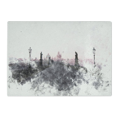 Tempered Glass Charles Bridge in Prague Chopping Board
