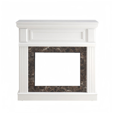 Only Mantel (NOT INCLUDED 23" FIREPLACE) -White,41.34"W*14"D*40"H