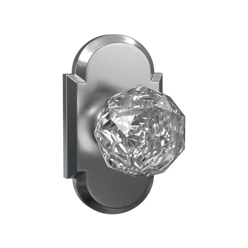 Bravura 926-G2 Crystal Passage Knob on  Arched  Rose in Oil Rubbed Bronze