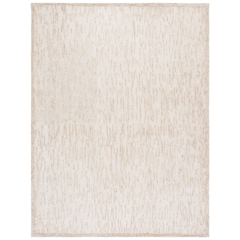 Ebony Hand Tufted Wool;Cotton Solid Color Rug, Rectangle 8' x 10'