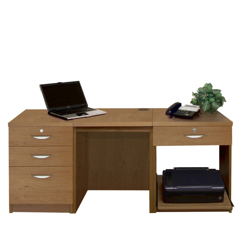 Walshaw Solid Wood Base Writing Desk, English Oak
