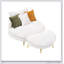 Canapé en velours côtelé de 65 pouces de long avec trois coussins assortis et deux sièges confortables, parfait pour les petits espaces - Beige