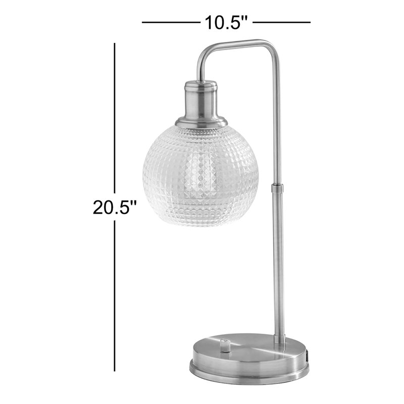 Quiroga Metal USB Desk Lamp, Brass