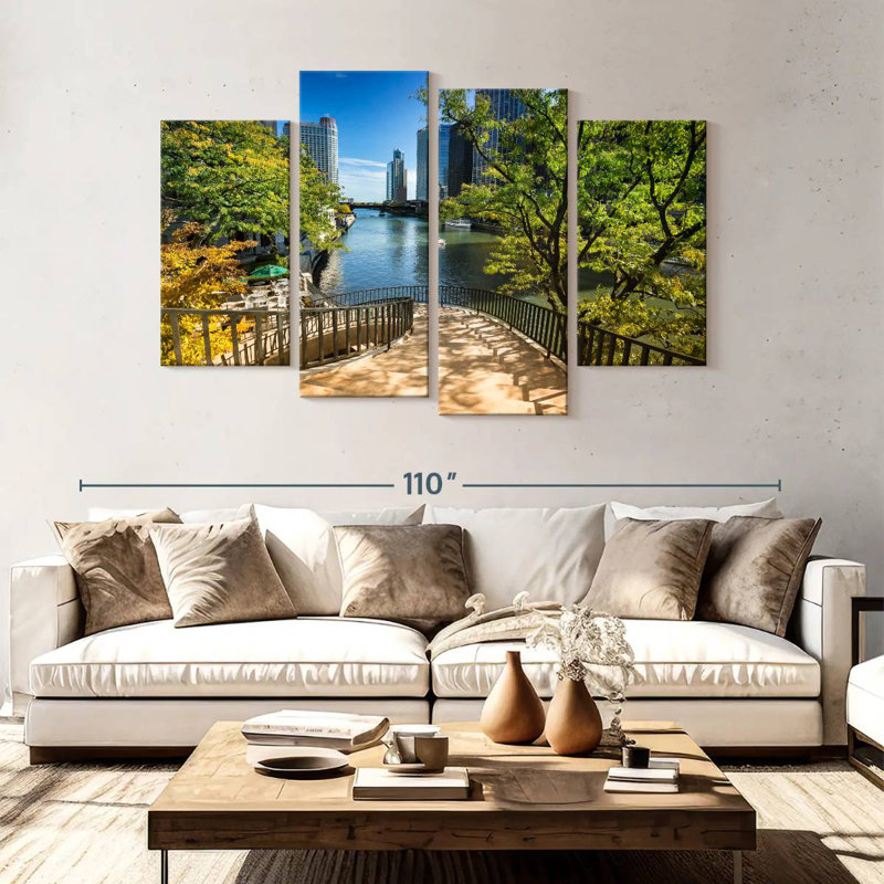 Sireci Chicago Riverwalk Stairs, 54" H x 84" W