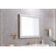 Miroir mural de salle de bain à DEL avec lumière élevée et anti-buée à contrôle séparé-725392464