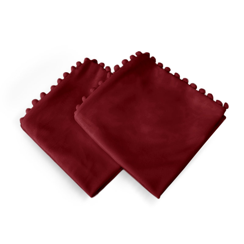 Knowles Square Throw Pillow Cover, Burgundy, 51cm H x 51cm W x 1cm D