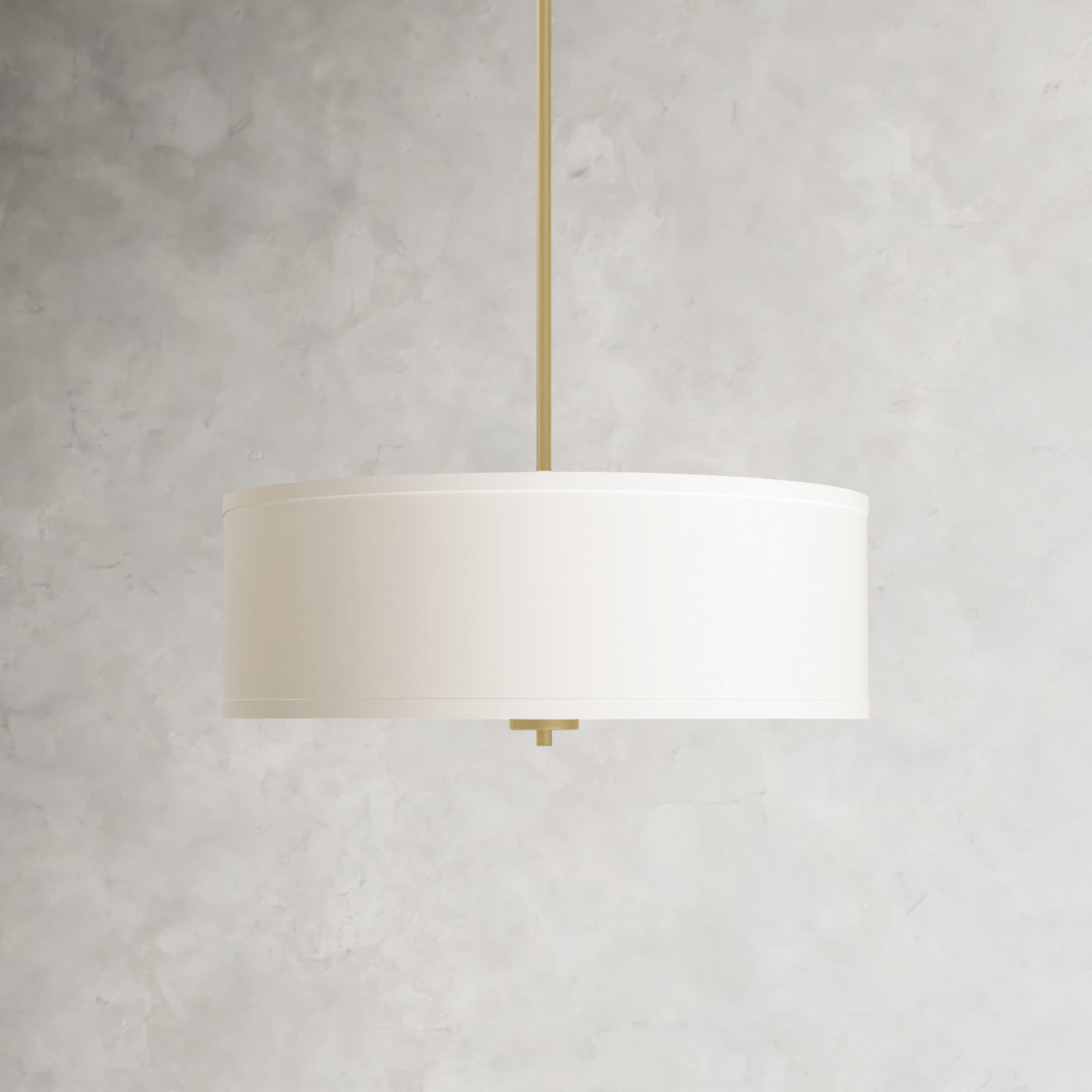 Reed 3 Light Dimmable Pendant, Natural Brass