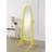 Traditional Queen Anna Style Wood Floor Cheval Mirror, Yellow Finish
