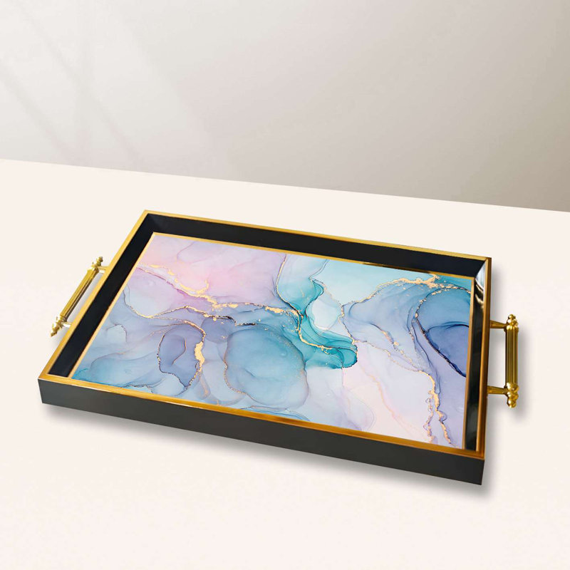 Élégant plateau de service en verre 19,7 x 11,4 x 1,4 pouces | 100% verre de haute qualité | Parfait pour recevoir et servir | Conception élégante et fonctionnelle pour la maison et les fêtes | Durable et facile à nettoyer